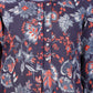 W for Woman Blue Floral Printed Thread Embroidered Rayon Flax Tops