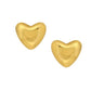 Golden Heart Studs - Ruby Raang | Swadesiicart