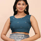 Astita Banarasi Silk Teal Blue Saree | Swadesiicart