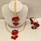 Artificial Flower Jewelry Set For Haldi