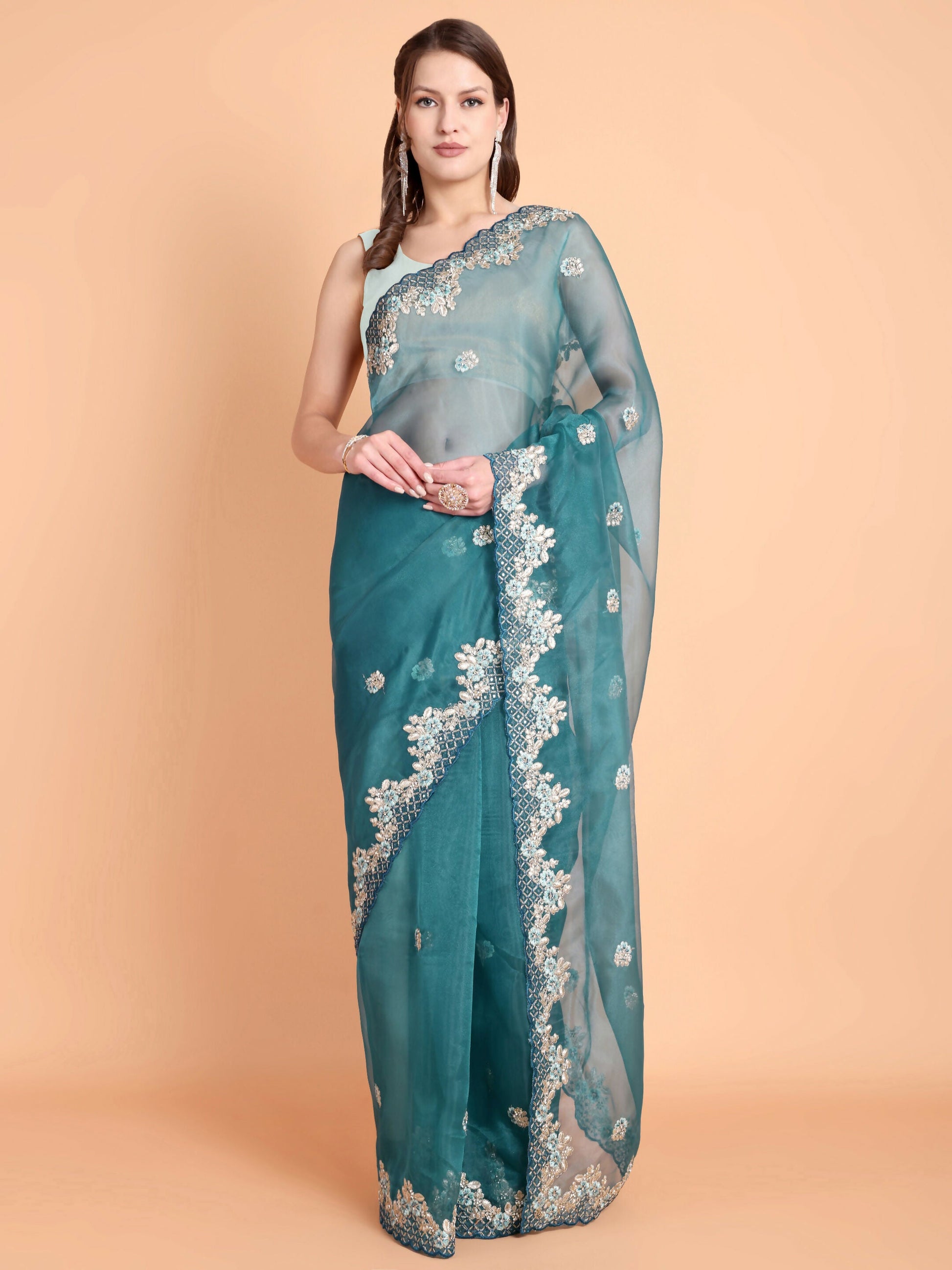 Vamsee Meera Rama Georgette Saree - Swadesiicart
