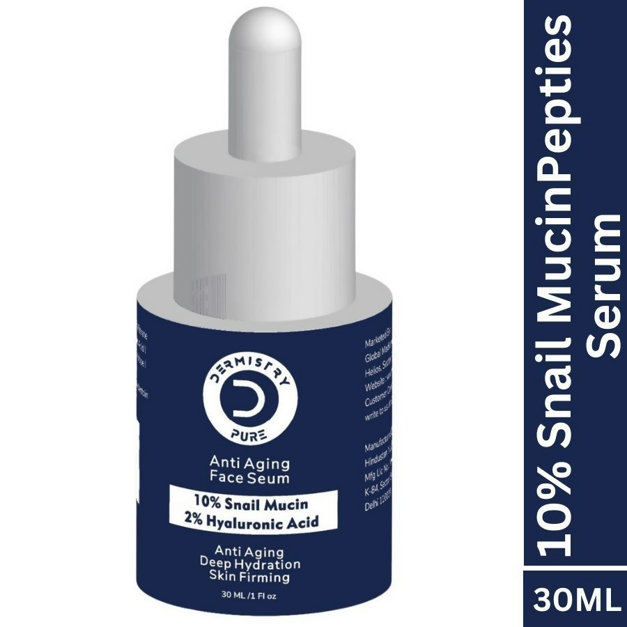 Dermistry 10% Snail Mucin96 Peptide Anti Ageing Moisturizer Skin Firming Tightening Aging Face Serum - Swadesiicart