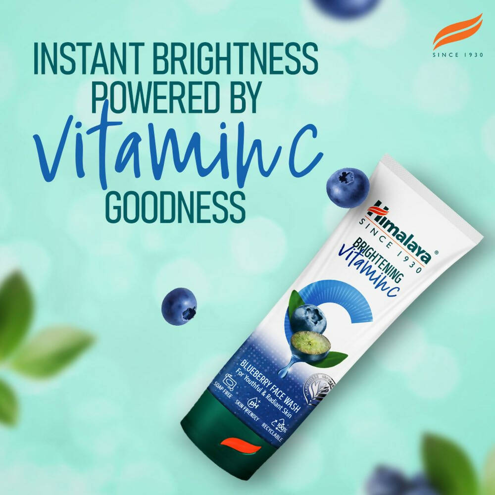 Himalaya Herbals Brightening Vitamin C Blueberry Face Wash - Swadesiicart
