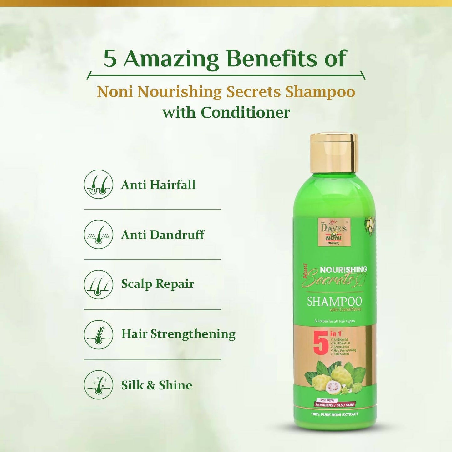 The Dave's Noni Nourishing Secrets Shampoo with Conditioner | Swadesiicart