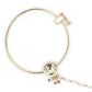 Gold-Polished white kundan nosepin - Ruby Raang | Swadesiicart