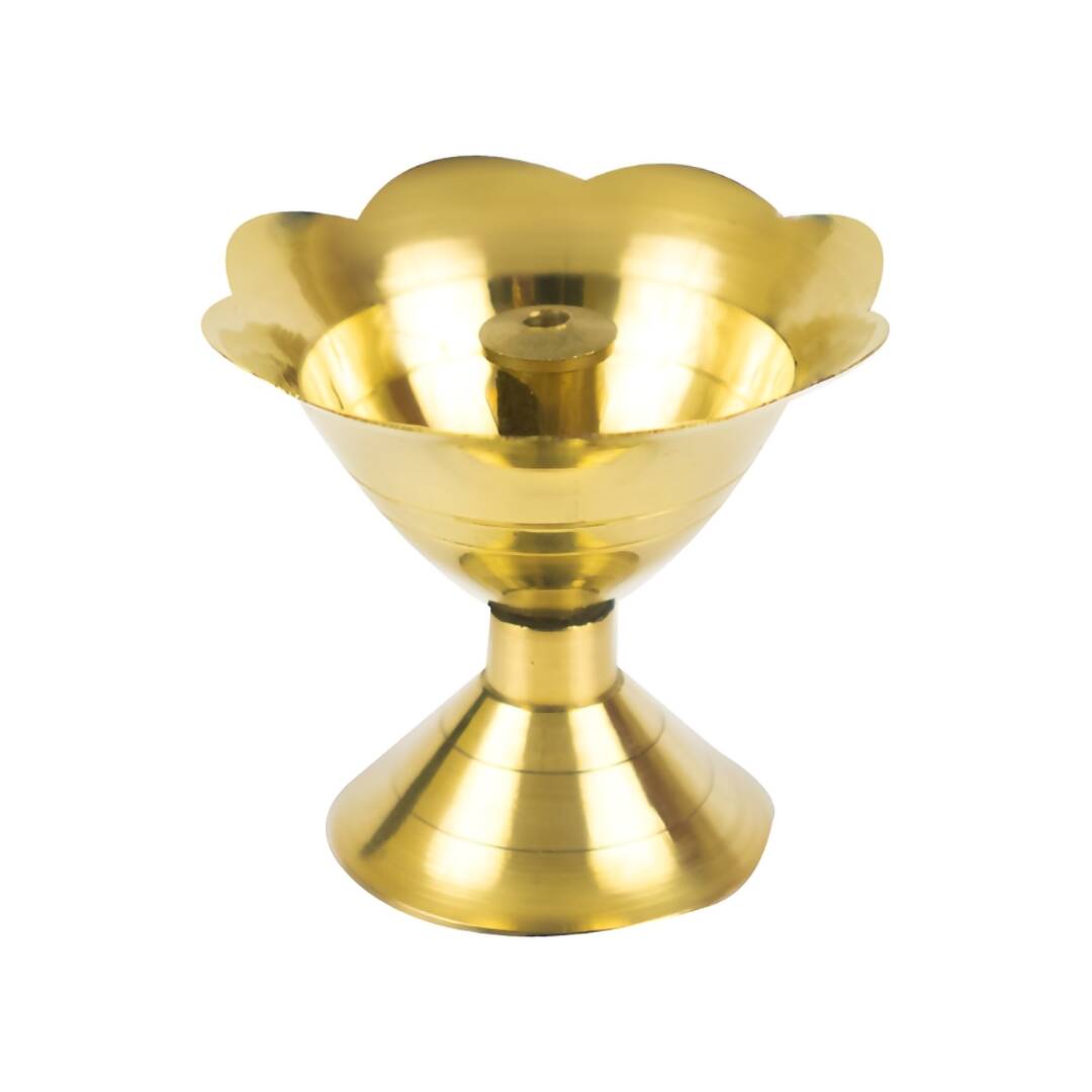 Spillbox Gold Toned Brass Small Diya | Swadesiicart