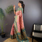 Joban Fashion Teal Butti Banarasi Silk Sarees | Swadesiicart