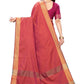 Vamika Banarasi Jacquard Weaving Orange Saree | Swadesiicart