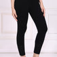 W for Woman Black Solid Acrylic Winter Legging