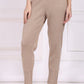 W for Woman Beige Solid Acrylic Winter Legging