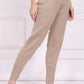 W for Woman Beige Solid Acrylic Winter Legging