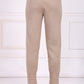 W for Woman Beige Solid Acrylic Winter Legging