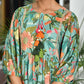 Vaasva Women's Teal Musline Viscose Digital Printed Dress | Swadesiicart