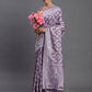 Shree Shyam Fashion Linen Cotton Violet Saree