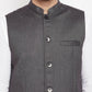 Even Apparels Grey Merino Men Woven Nehru Jacket PW685 | Swadesiicart