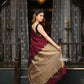Very Much Indian VMI Exclusive Designer! Handloom Cotton Silk Saree With Sleek Golden Border - Maroon Shade | Swadesiicart