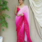 Vamsee Antara Pink Georgette Saree - Swadesiicart