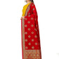Mimosa Women's Banarasi Art Silk Floral Maroon Dupatta (Free Size) | Swadesiicart
