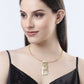NVR Women Gold-Polished Circular Choker Necklace | Swadesiicart