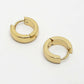 NVR Men's Gold-Polished Stainless Steel Hoop Earrings - Swadesiicart