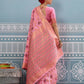 Shree Shyam Fashion Light Pink Silk Saree