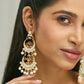 Nuyug 22K Gold-Plated Kundan Studded & Pearl Beaded Layered Chandbalis | Swadesiicart