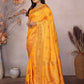 Joban Fashion Banarasi Orange Woven Soft Silk Saree | Swadesiicart