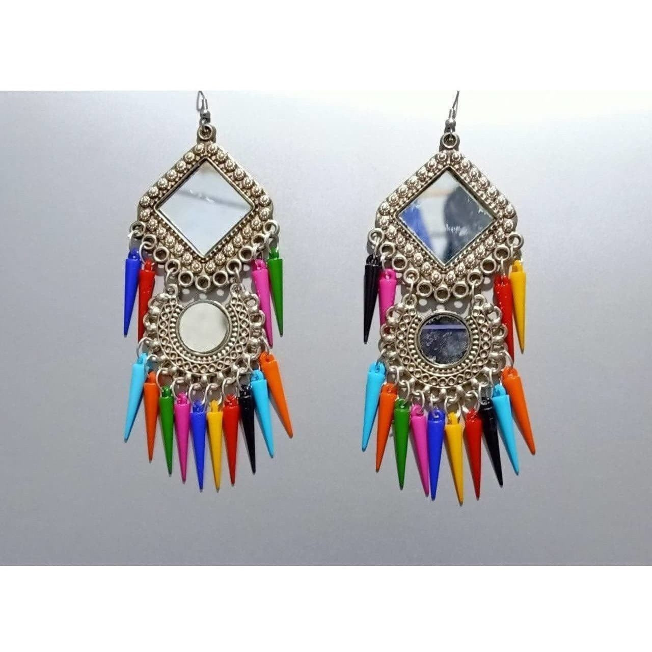 MS Fashion India Latest Trendy Multicolor Pearls Hanging Chandbali Earrings | Swadesiicart