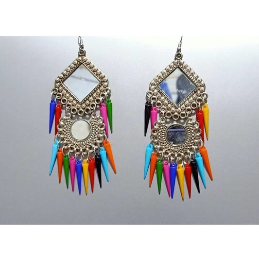 MS Fashion India Latest Trendy Multicolor Pearls Hanging Chandbali Earrings | Swadesiicart