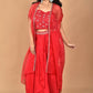 Morchari Women Hand Embroidery Crop Top-Red - Swadesiicart