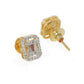 Golden Diamond Studs- Ruby Raang | Swadesiicart