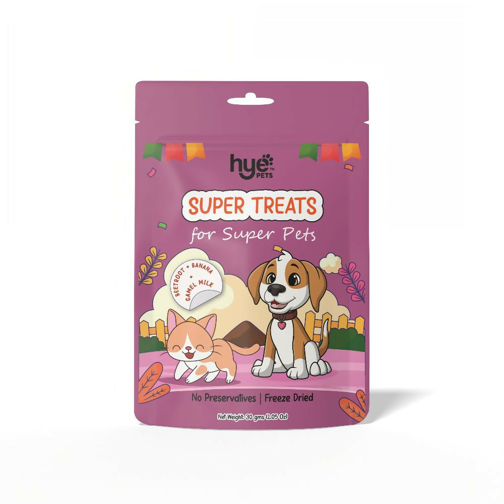 Hye Pets Super Treats For Super Pets – Freeze Dried Treats Made With Camel Milk, Beetroot & Banana - Swadesiicart
