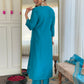 The52 Blue Women's Gorgeous Viscose Fabric Embroidered Work Straight Kurta, Pant and Dupatta Set - Swadesiicart