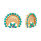 Nuyug Turquoise Crescent Earrings | Swadesiicart