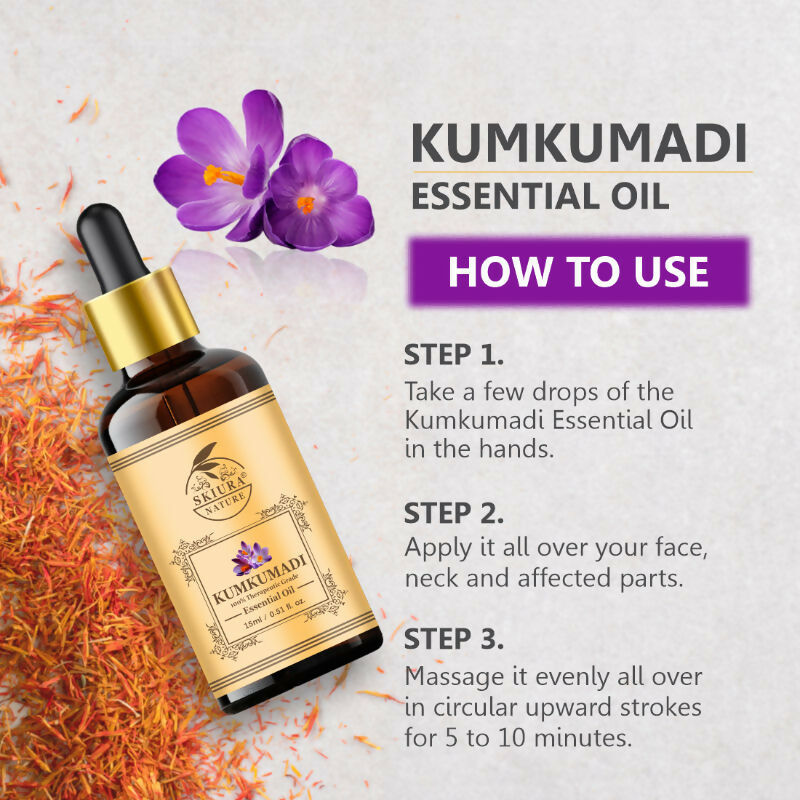 Skiura Nature Kumkumadi Face Glowing Essential Oil - Limited Time Offer - Swadesiicart