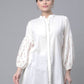 Ahalyaa Women Off White Pure Cotton Printed Tunic | Swadesiicart