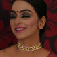 Kundan & Pearl Neckpiece (Gold) - Ruby Raang | Swadesiicart