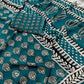 Rama Poly Georgette Ajrak Saree with Unstitched Blouse - Hiral Fashion | Swadesiicart