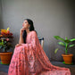 Vamsee Pearl 1 Peach Georgette Saree - Swadesiicart