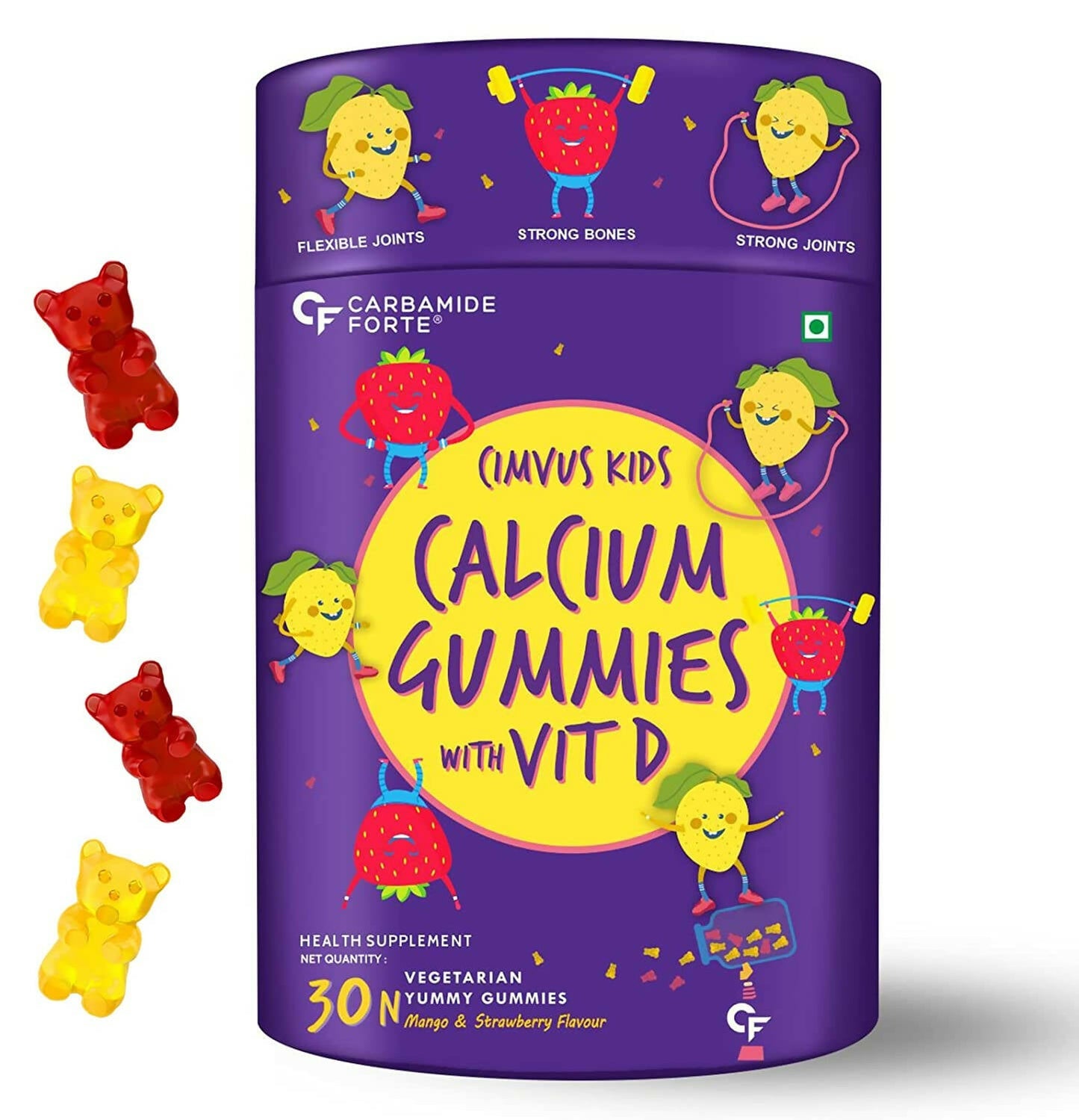 Carbamide Forte Calcium with Vitamin D Gummies for Kids | Swadesiicart