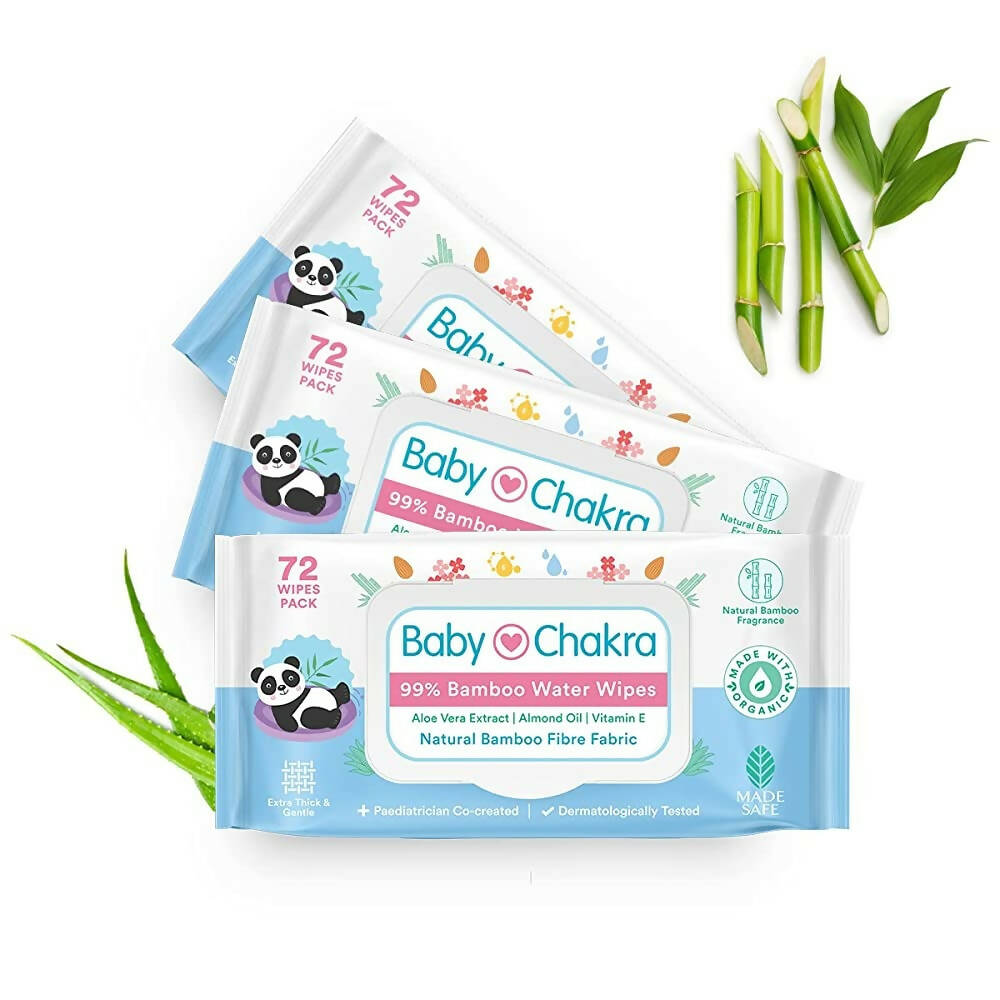 BabyChakra 99% Bamboo Water Soft Wipes