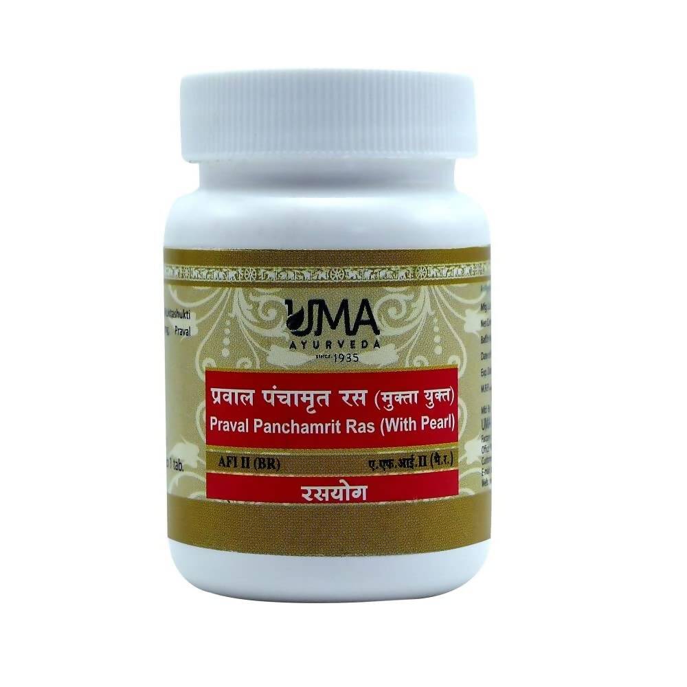 Uma Ayurveda Praval Panchamrit Ras (With Pearl) Tablets - Uma Ayurveda