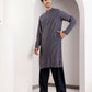 Blue Modal Silk Designer Printed Men's Kurta - Mahotsav