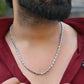 VOJ Silver Plated Designer Chain For Men | Swadesiicart