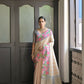 Vishnu Weaves Women's Grey Banarasi Silk Saree with Blouse - Swadesiicart