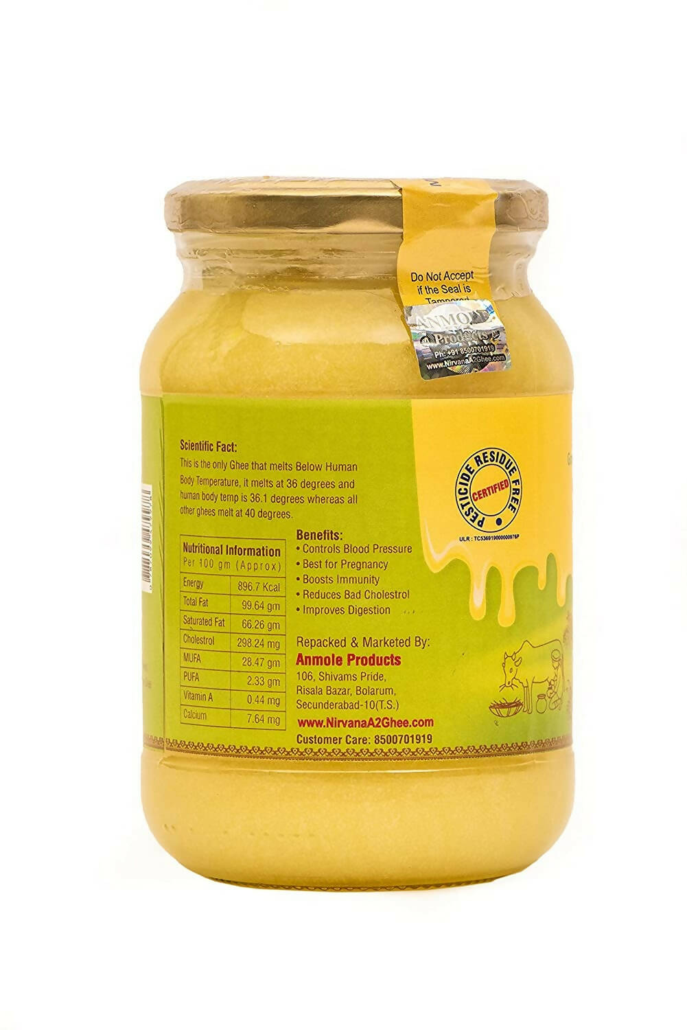 Gowshala's Nirvana A2 Desi Cow Ghee | Made From A2 Desi Cow's Milk | Premium Desi Ghee | Swadesiicart