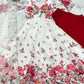 Lorenvalley Fashion Women Pure Soft Organza Silk Floral Print Fully Flair Anarkali With Pent Dupatta Set - White | Swadesiicart