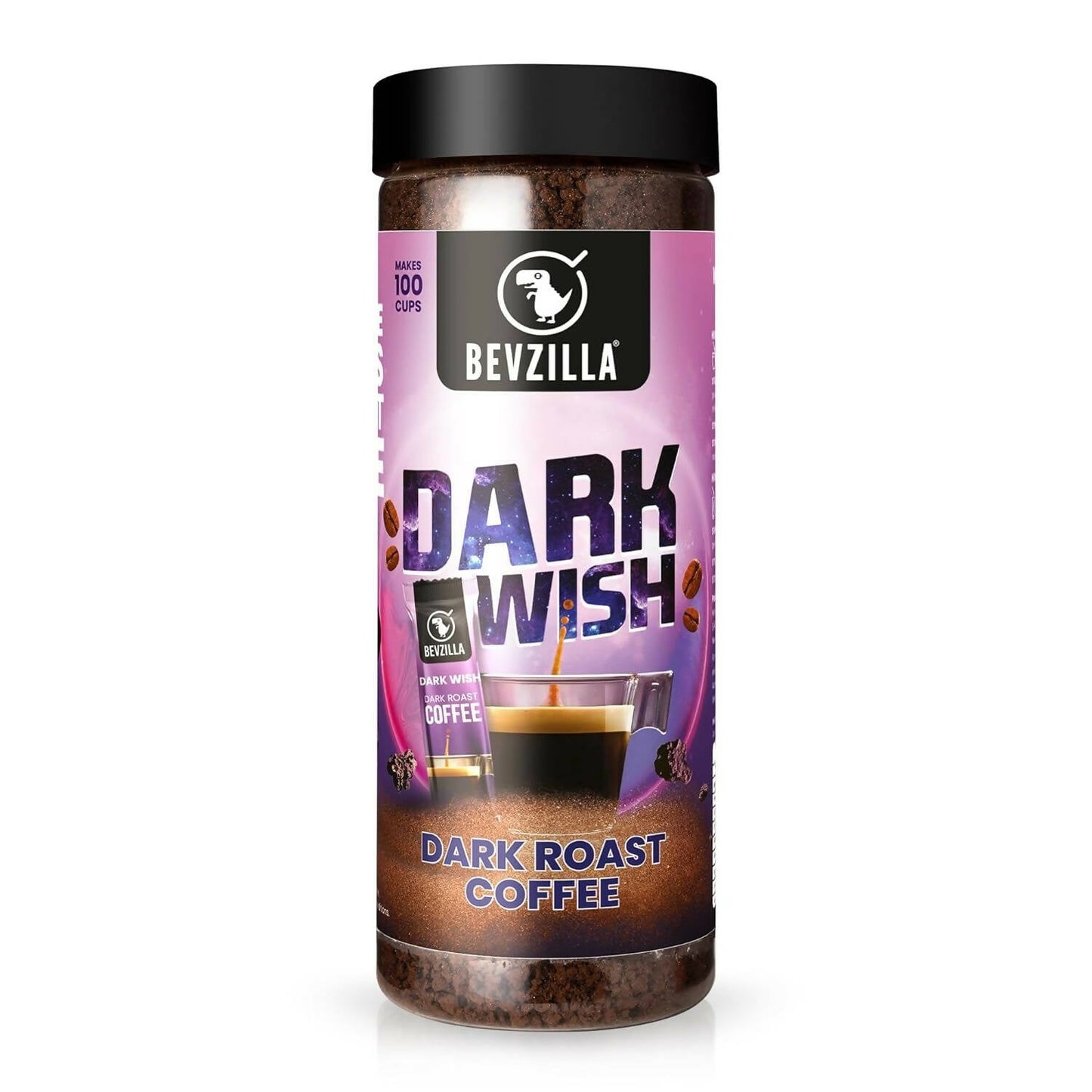 Bevzilla Classic Black Roast Strong Coffee Powder - Dark Wish | Swadesiicart