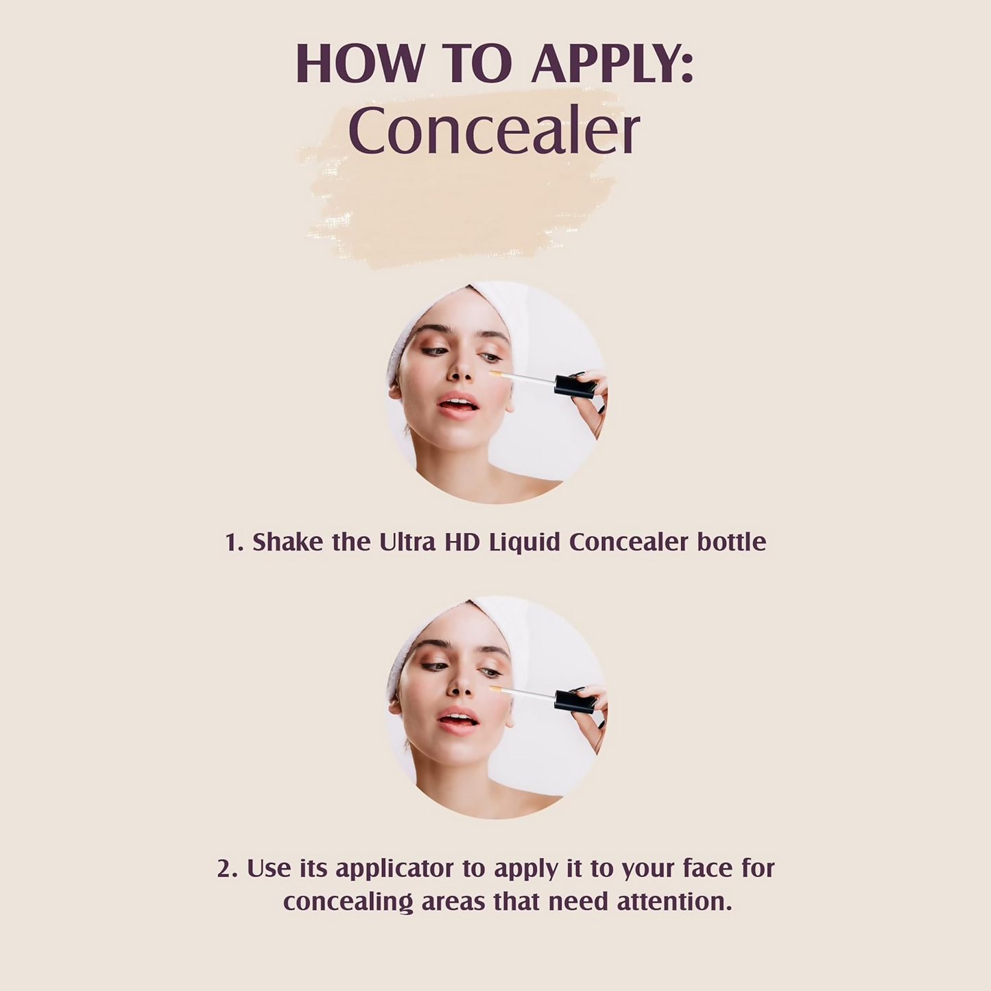 Glam21 Ultra HD Liquid Concealer for HD Finish - Medium Warm - Swadesiicart