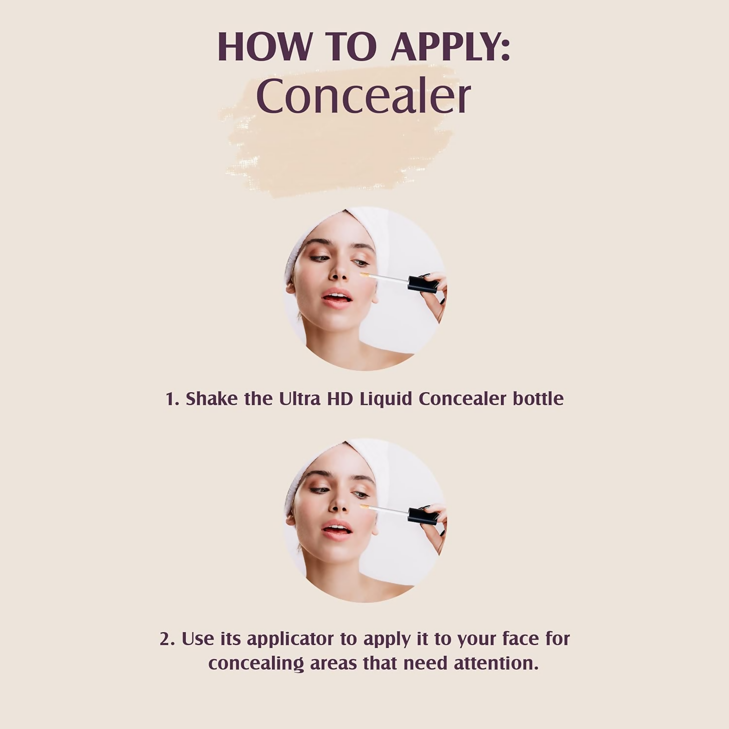 Glam21 Ultra HD Liquid Concealer for HD Finish - Medium Warm - Swadesiicart